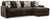 Ashley Midnight-Madness Chocolate 2-Piece Sectional Sofa with Chaise