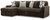 Ashley Midnight-Madness Chocolate 2-Piece Sectional Sofa with Chaise 98104/17/66