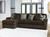 Ashley Midnight-Madness Chocolate 2-Piece Sectional Sofa with Chaise 98104/17/66