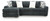 Ashley Midnight-Madness Gunmetal 2-Piece Sectional Sofa Chaise
