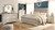 Ashley Realyn Chipped White King Sleigh Bed