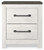 Ashley Gerridan White Gray Nightstand