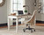 Ashley Realyn White Brown Home Office Lift Top Desk