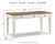 Ashley Realyn White Brown Home Office Lift Top Desk
