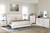 Ashley Gerridan White Gray King Panel Bed