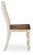 Ashley Mellintine Antique White Brown Dining Chair (Set of 2)