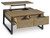 Ashley Montia Light Brown Lift-Top Coffee Table