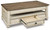 Ashley Realyn White Brown Coffee Table with Lift Top