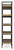 Ashley Montia Light Brown 76" Bookcase