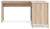 Ashley Battelle Tan 60" Home Office Desk with Return