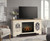 Ashley Realyn Chipped White 74" TV Stand with Electric Fireplace