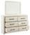 Ashley Cambeck Whitewash Dresser and Mirror