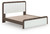 Ashley Mazilar White Brown King Upholstered Bed