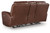 Ashley Momentum Moves Mahogany Power Reclining Loveseat with Console
