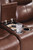Ashley Momentum Moves Mahogany Power Reclining Loveseat with Console