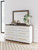 Ashley Mazilar Brown Dresser and Mirror