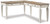 Ashley Realyn White Brown 2-Piece Home Office Desk