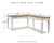 Ashley Realyn White Brown 2-Piece Home Office Desk