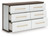 Ashley Mazilar Brown White Dresser