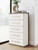 Ashley Mazilar Brown White Chest of Drawers