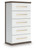 Ashley Mazilar Brown White Chest of Drawers