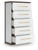 Ashley Mazilar Brown White Chest of Drawers