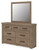 Ashley Garistyn Light Brown Dresser and Mirror