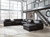 Ashley Modmax II Black 8-Piece Sectional with Chaise and Audio Consoles