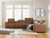 Ashley Rally-Up Caramel 6-Piece Power Reclining Sectional with Console