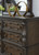 Ashley Maylee Dark Brown Dresser and Mirror