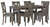 Ashley Caitbrook Gray Dining Table and Chairs (Set of 7)
