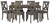 Ashley Caitbrook Gray Dining Table and Chairs (Set of 7)