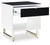 Ashley Gardoni White Black End Table