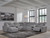 Ashley Modmax II Stone 7-Piece Power Reclining Sectional with Chaise and Audio Consoles