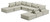 Ashley Bales Navy 8-Piece Modular Seating
