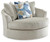 Benchcraft Maxon Place Stone Oversized Swivel Accent Chair