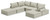 Ashley Bales Taupe 6-Piece Modular Seating