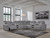 Ashley Modmax II Salt and Pepper 7-Piece Power Reclining Sectional with Audio Consoles 65906/31/46/58/60(2)/62/77