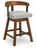 Ashley Ralene Medium Brown Counter Height Barstool (Set of 2)