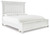 Benchcraft Kanwyn Whitewash California King Panel Bed with Storage Bench