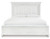 Benchcraft Kanwyn Whitewash California King Panel Bed with Storage Bench