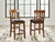 Ashley Ralene Medium Brown Counter Height Bar Stool (Set of 2)