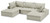 Ashley Bales Navy 5-Piece Modular Seating