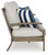 Ashley Rainier Ranch Brown Beige Outdoor Sofa with Cushion