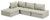 Ashley Bales Navy 4-Piece Modular Seating