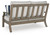 Ashley Rainier Ranch Brown Beige Outdoor Loveseat with Cushion
