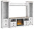 Ashley Willowton Whitewash 4-Piece Entertainment Center with Electric Fireplace W100/101/W267/24(2)/27/68