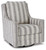 Ashley Kambria Ivory Black Swivel Glider Accent Chair