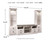 Ashley Willowton Whitewash 3-Piece Entertainment Center W267/24(2)/68