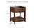 Ashley Baldridge Rustic Brown Printer Stand